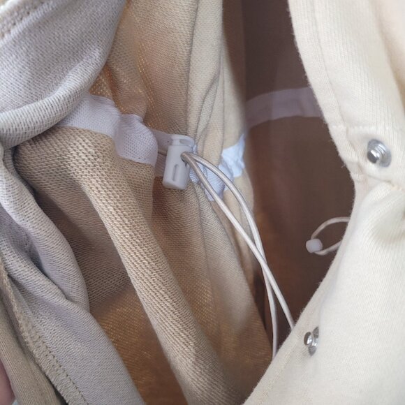 NEW batul Long Trench Hoody Coat Jacket Size Large Modest Beige Tan Cinch Waist - Picture 13 of 13